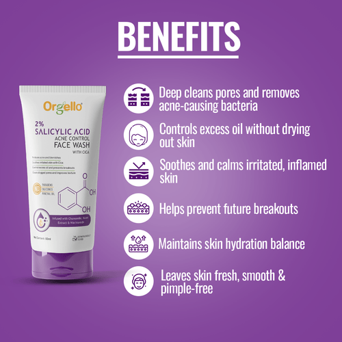 2% Salicylic acid Acne control Facewash with Cica - 60ml