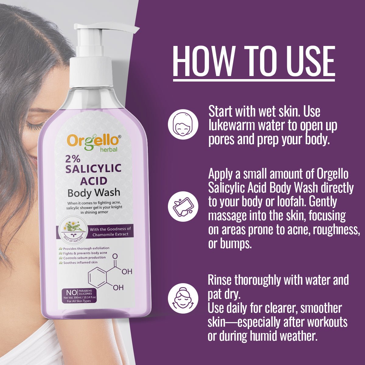 2%Salicylic Acid Body Wash - 300ml - simple