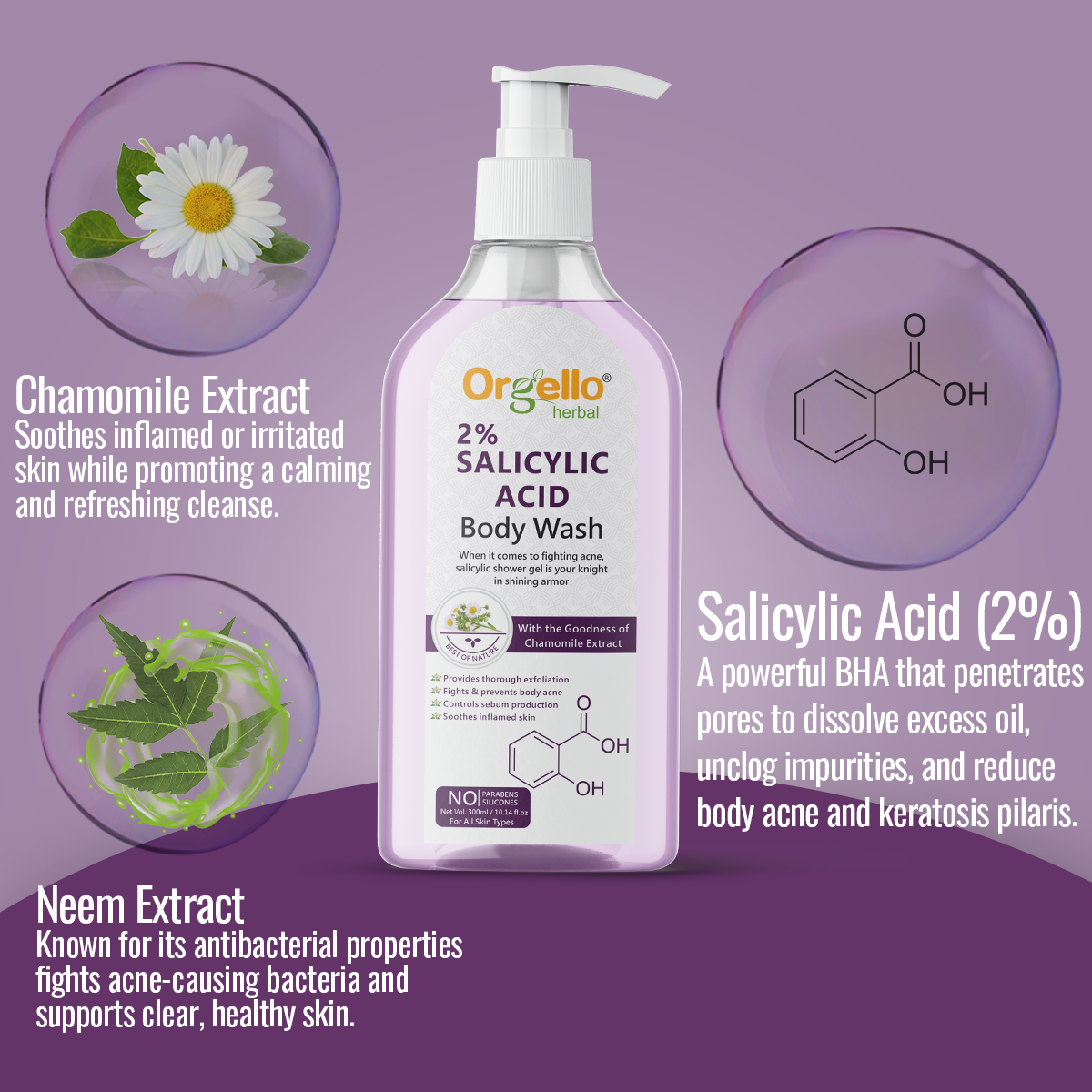 2%Salicylic Acid Body Wash - 300ml