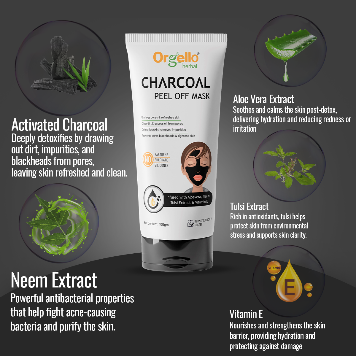 Charcoal Peel off Mask - 100g