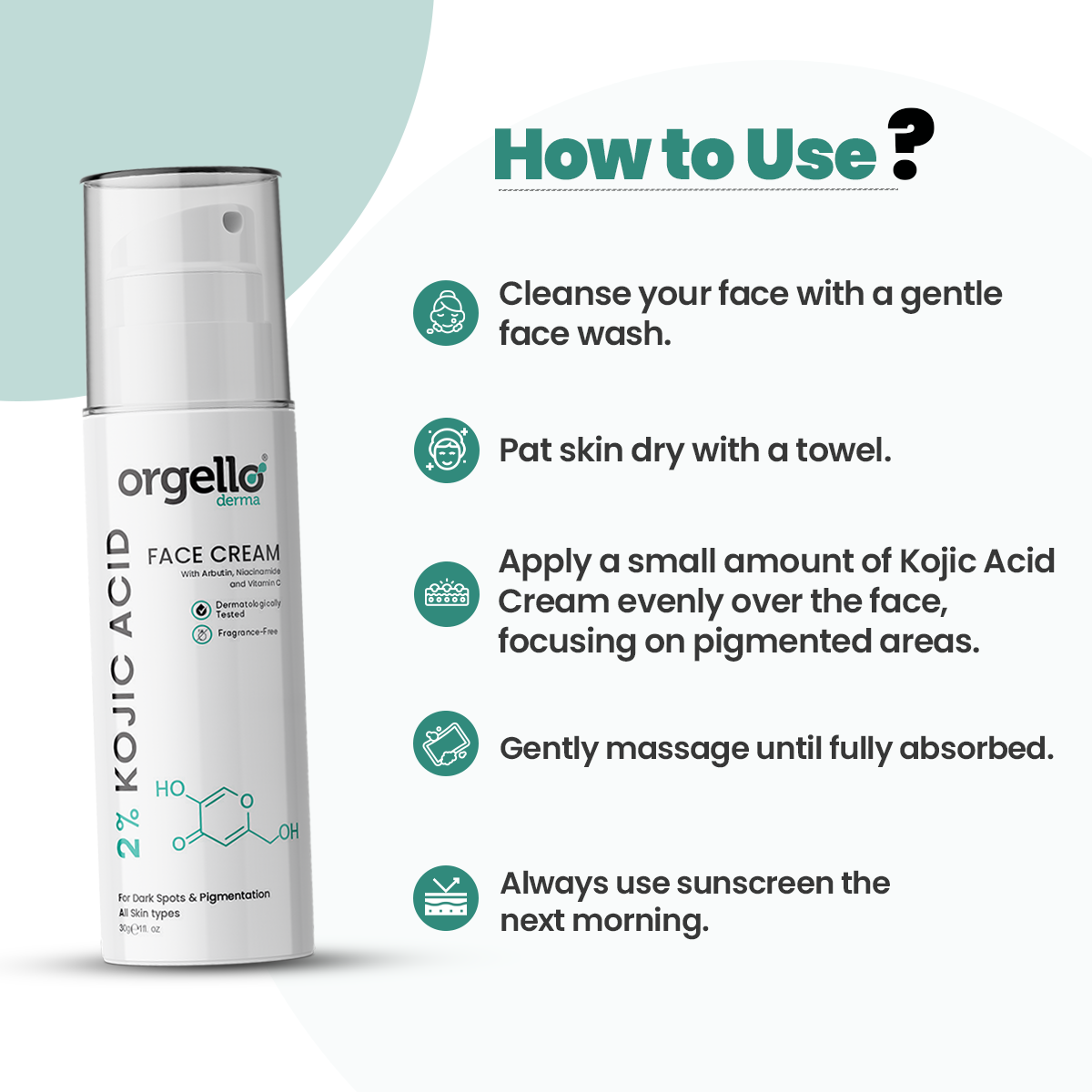 Orgello Derma 2% Kojic Acid Face Cream – Target Pigmentation & Brighten Skin