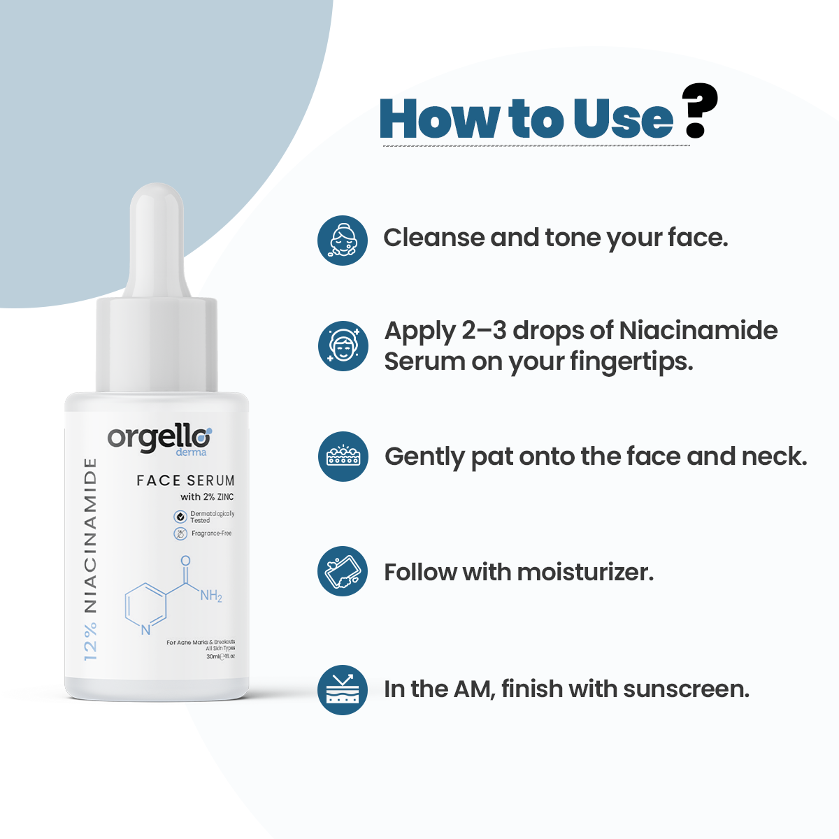 Orgello Derma 12% Niacinamide Face Serum – Clear, Balanced and Healthy Skin