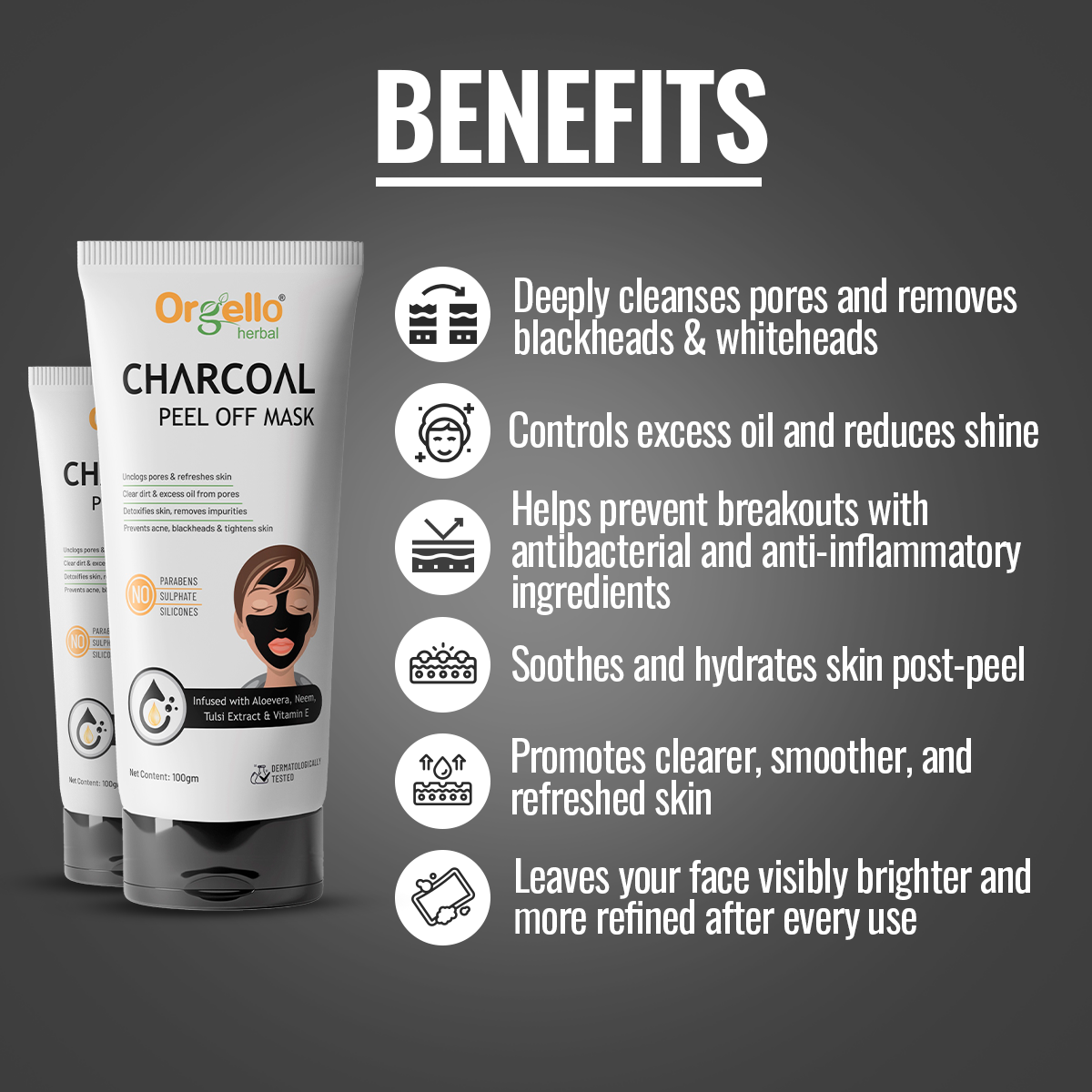 Charcoal Peel off Mask - 100g