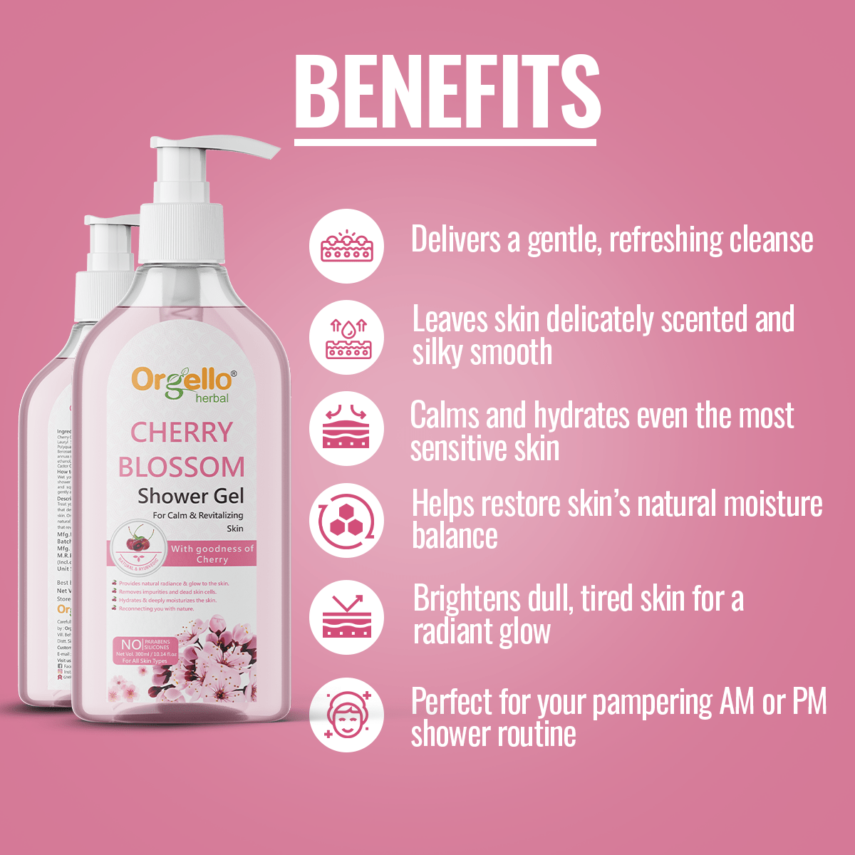 Cherry Blossom Shower Gel - 300ml - simple