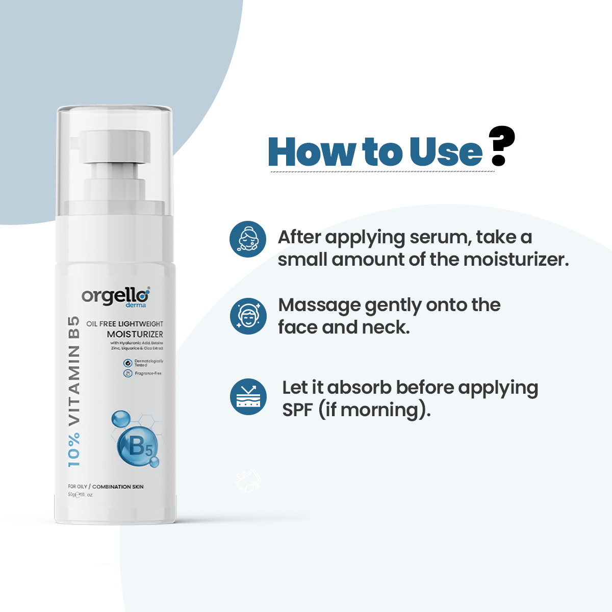 Orgello Derma 10% Vitamin B5 Moisturizer – Hydrate, Soothe and Strengthen Skin - 