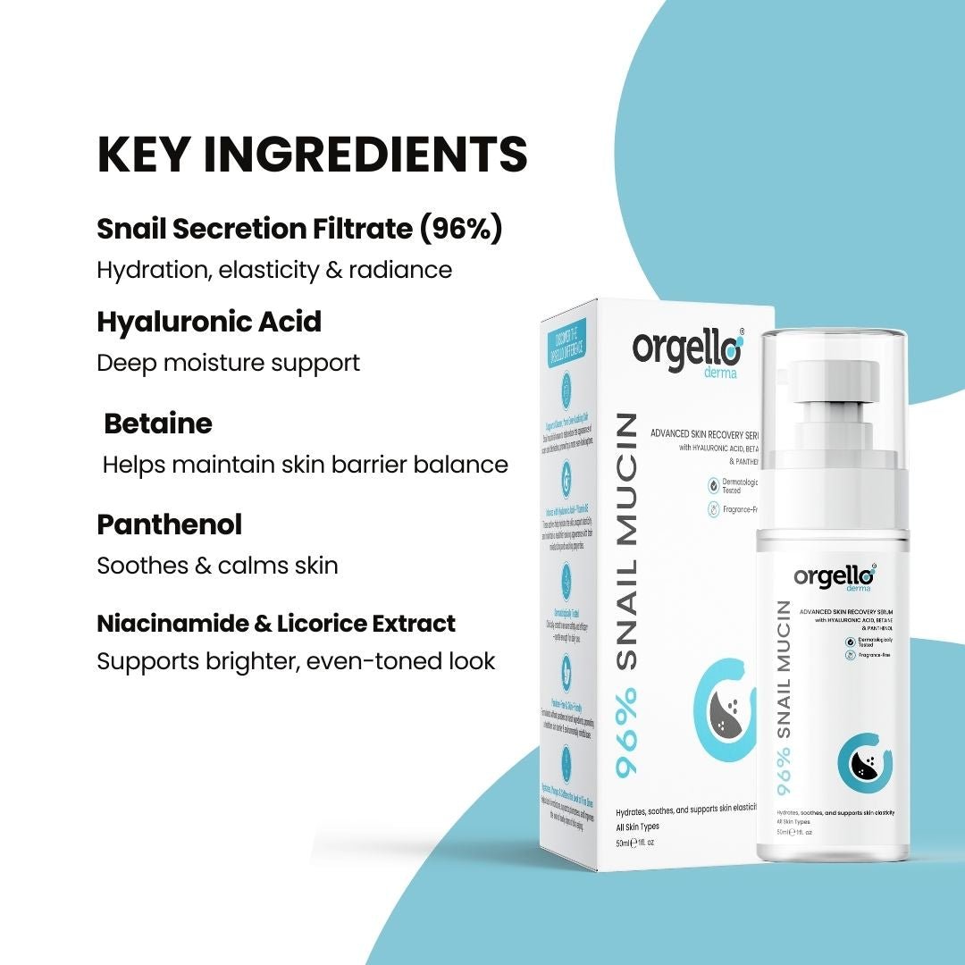 Orgello Derma 96% Snail Mucin Advanced Skin Recovery Serum - simple