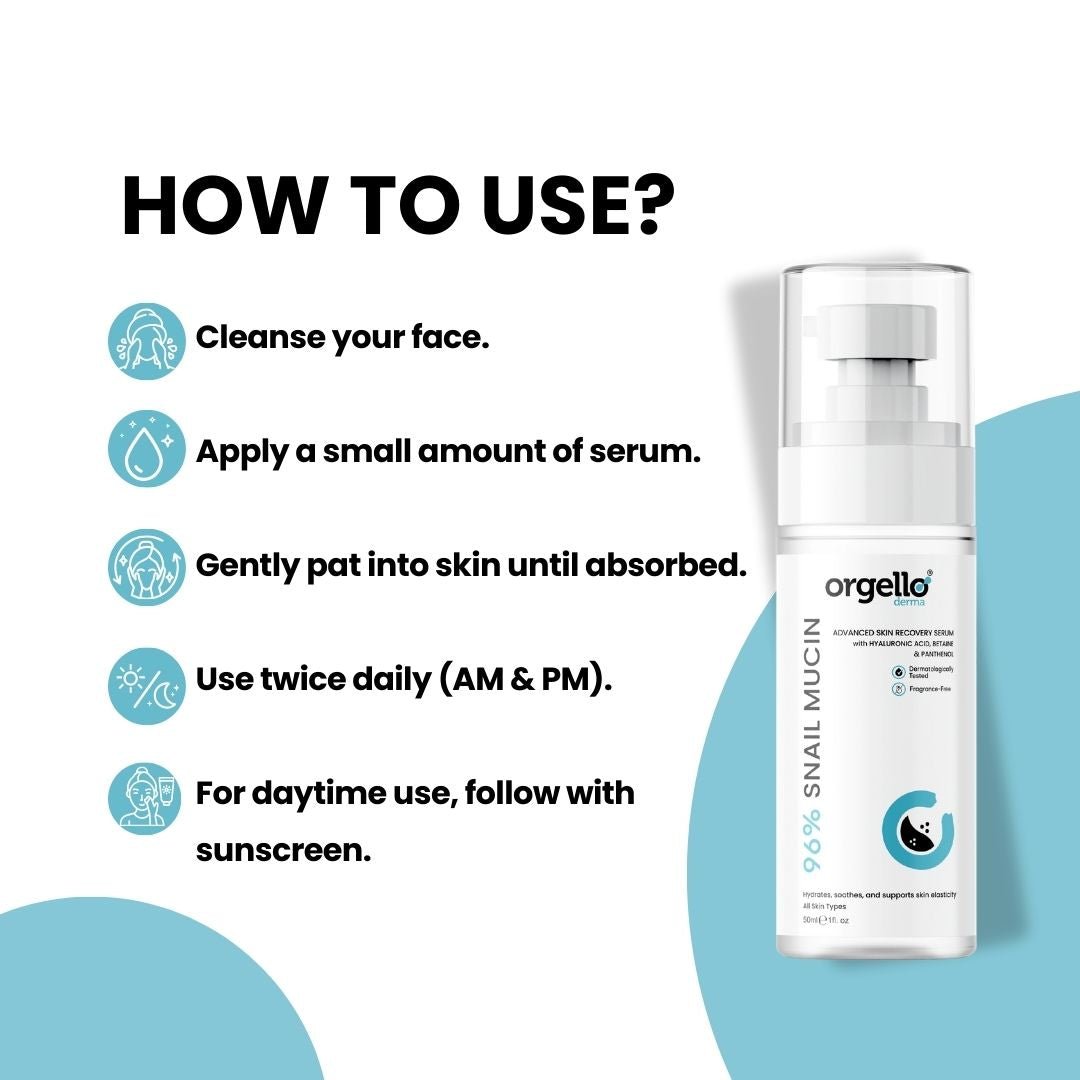 Orgello Derma 96% Snail Mucin Advanced Skin Recovery Serum - simple