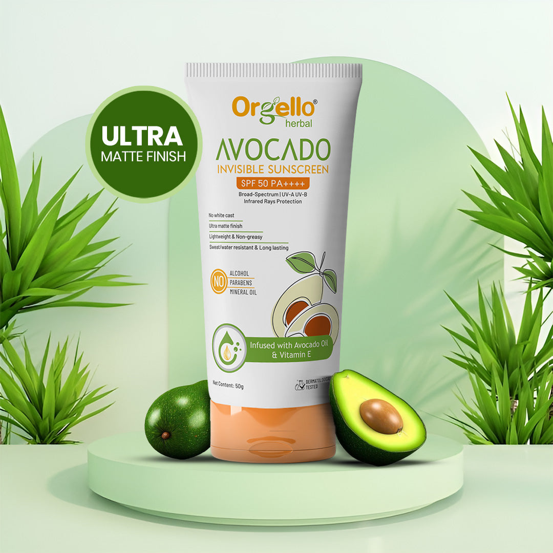 Avocado Invisible Sunscreen SPF 50 PA++++ | Broad-Spectrum UV-A & UV-B Protection | Infrared Rays Protection