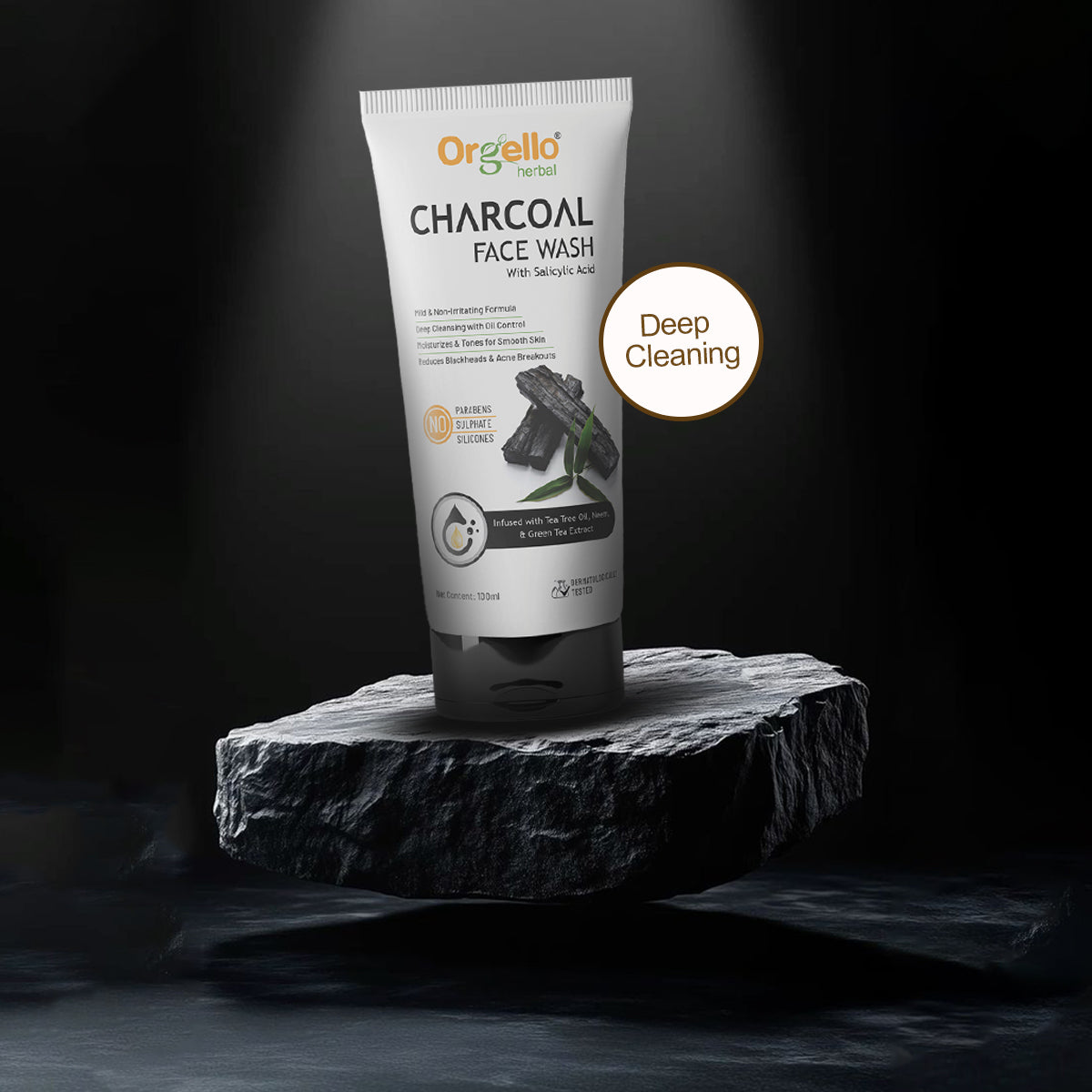 🎁 Charcoal Facewash with Salicylic Acid - 100ml (100% off)