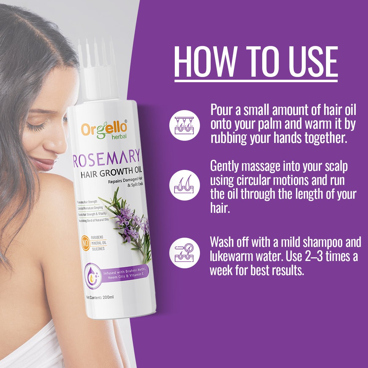 Rosemary Hair Growth Oil - 200ml - simple