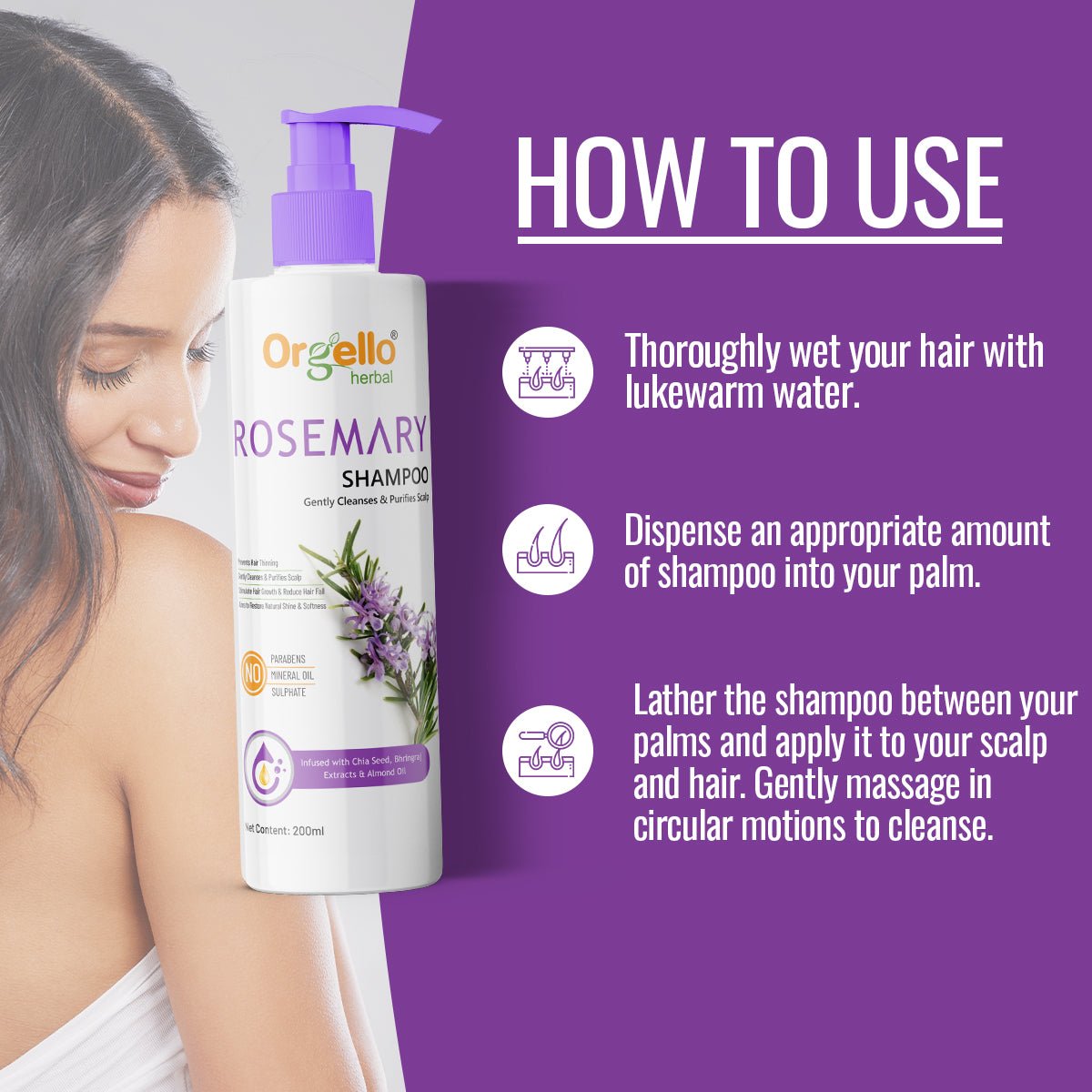 Rosemary Shampoo - 200ml - simple