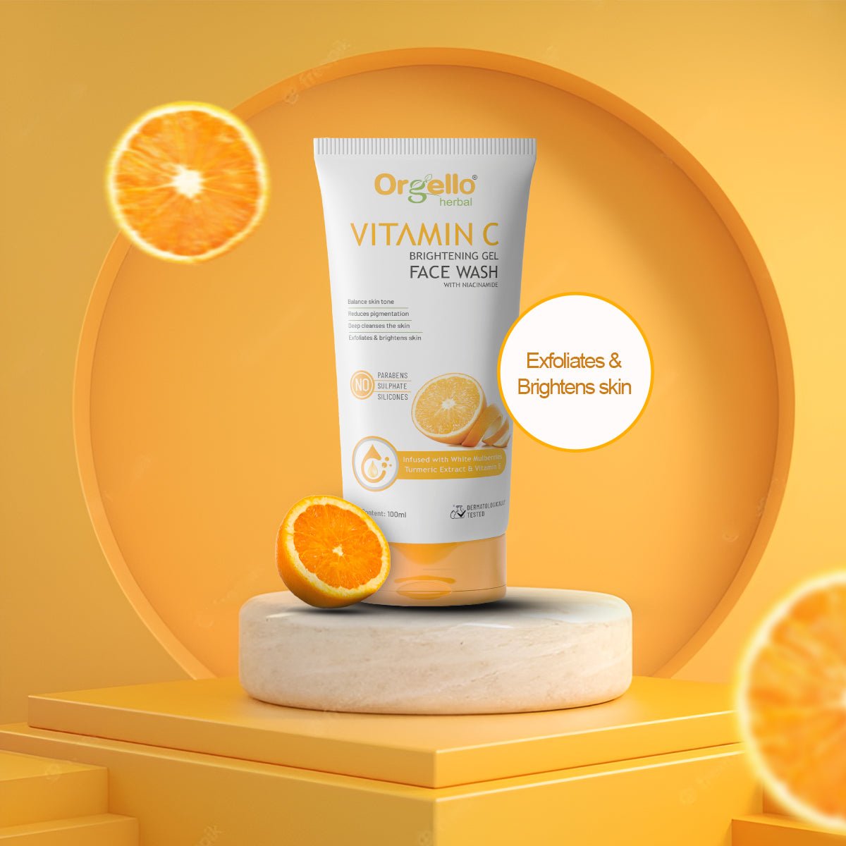 Vitamin C Brightening gel Facewash with Niacinamide 100ml - simple