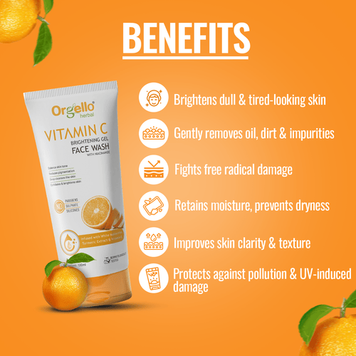 Vitamin C Brightening gel Facewash with Niacinamide 100ml